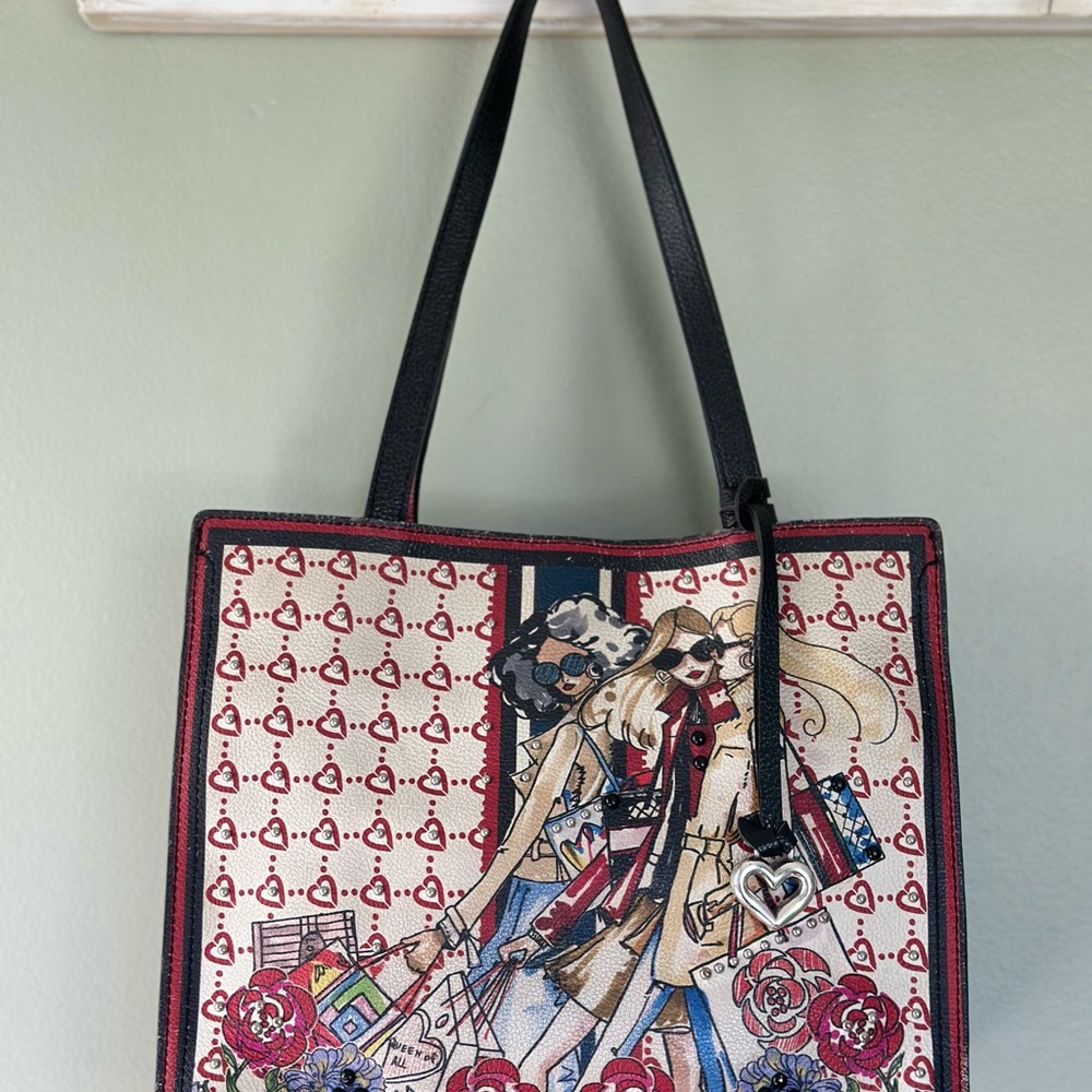 Brighton Black and Red Graphic Shoulder Bag